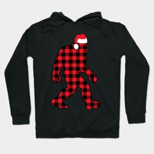 Christmas Bigfoot - Plaid Hoodie